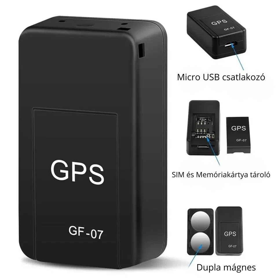 Mini GPS Tracker – Mágneses, valós idejű lopás elleni védelem járművekhez és személyes tárgyakhoz